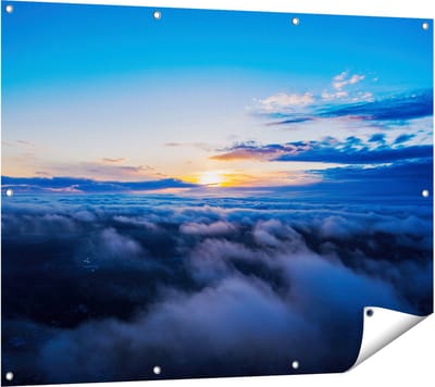 Gards Tuinposter Zonsondergang in de Wolken - 120x90 cm - Tuindoek - Tuindecoratie - Wanddecoratie buiten - Tuinschilderij