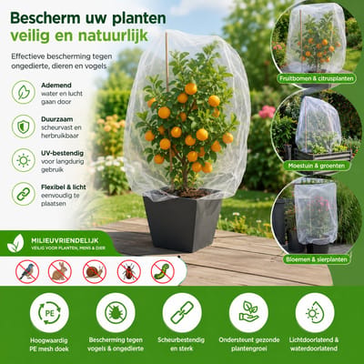 NL-Plantenhoes 80 * 80 cm – Beschermhoes voor Groente en Fruit