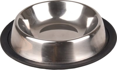 Flamingo Kattenvoerbak Anti Slip - 11 cm - Zilver