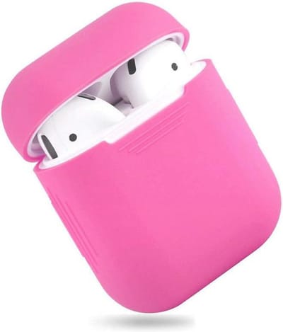 Siliconen Bescherm Hoesje Cover Fel Roze voor Apple AirPods 1+2 Case