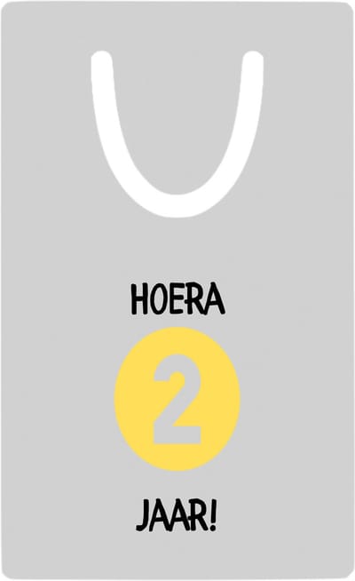 Hacebo® - Hoera 2 jaar metalen boekenlegger - Verjaardag - Jarigen - Verjaardagscadeau - peuter - Happy birthday Bladwijzer boekenleggers - 7.6 cm x 5cm