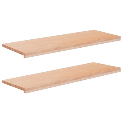 vidaXL - Raamprofielen - 2 - st - Naturel - 110 - x - 40 - x - 2 - cm - Massief - beukenhout