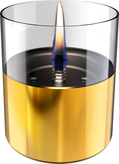 Tafelhaard Tenderflame Lilly goud in giftbox met fuel