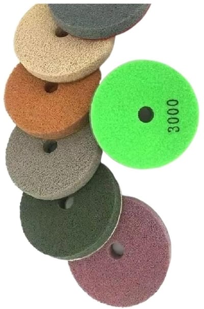 Polijstschijf Spons - Schuim Pad - Vloeren Renoveren - Nat Gebruik - 100 mm Diameter - Grijs
