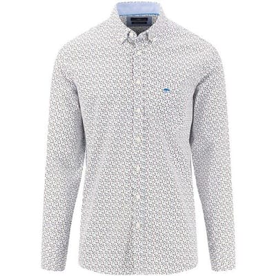 Fynch-Hatton Overhemd Multi Mini Squares Button Down Rust-Multi / male