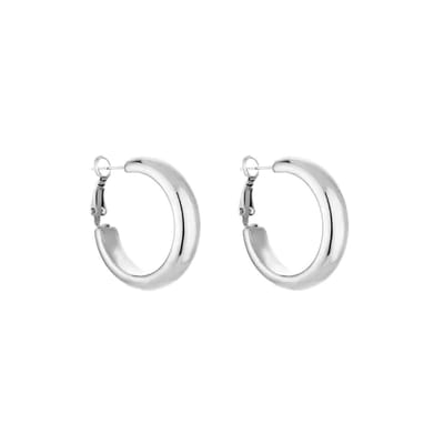 Bijoutheek Oorringen Hoop 7 x 30 MM Zilver