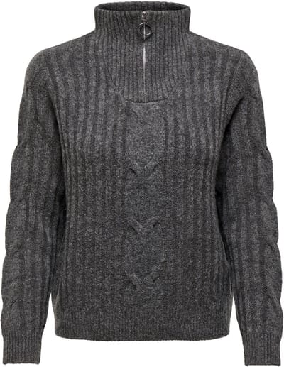 JDY Andrea Zip Cable Sweater Dames - Maat XL