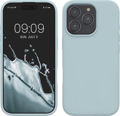 kwmobile telefoonhoesje geschikt voor Apple iPhone 16 Pro Max - Hoesje met siliconen coating - Smartphone case in cool mint