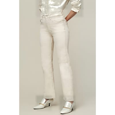 Lois River Ecru Denim Ecru Rinse Size: W25L32 | Straight Outlet | Dames | Beige