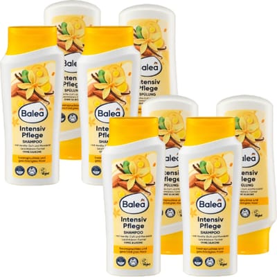Balea Intensieve Verzorging - 4x Shampoo + 4x Conditioner VOORDEELVERPAKKING - 8x 300 ml - Shampoo en Conditioner-verpakking