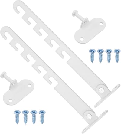 Onzichtbare raamstopper - 2 stuks - Kinderbeveiliging - Stopper - Veiligheidsslot - Dagschoot - Accessoire - Raamstopper - Ponsvrij - Verstelbare steunbalk - Draairaamstopper - Wit