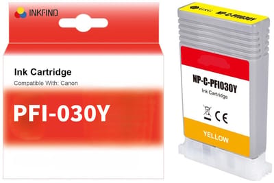 INKFIND PFI-030 Geel Inktcartridge compatibel met Canon PFI-030 - 1-pack Geel*1