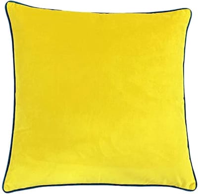 Decoratief Kussen - Zacht Fluweel - Woonkamer Aankleden - Contrasterende Rand - 55x55cm - Cylon/Teal
