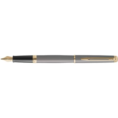 Waterman Hémisphère Fountain Pen | Stone Grey (The Understated Edit Collection) | Fine Nib with Blue Ink | Gift Box