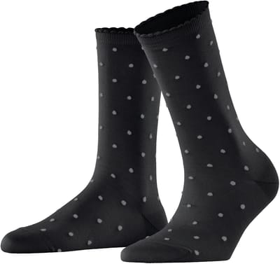 FALKE Spike Dot met stippen katoen Sokken dames zwart - maat 35-38