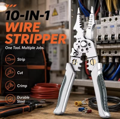 8,5 inch multifunctionele industriële draadstripper cutter crimper zware roestvrijstalen elektrische tang ergonomische grip