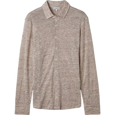 Shirt van linnen jersey met lange mouwen The Resort Co