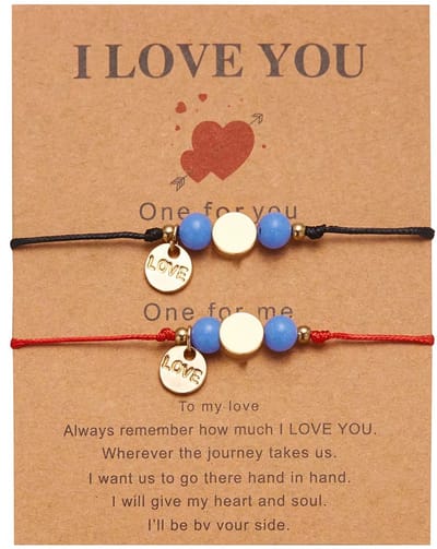 Belofte paar armbanden – Cirkel – met lichtgevende kralen – gevlochten design – symbolisch en stijlvol cadeau voor geliefden – perfect voor Valentijnsdag, verjaardag of jubileum