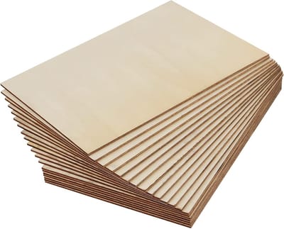 Houten Platen - Multiplex Planken - Houtbewerking Knutselen - Gladde Afwerking - 20 Stuks 3mm - Naturel