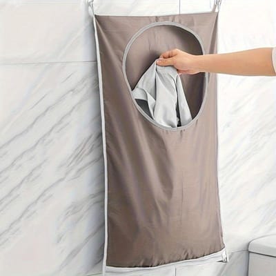 1pc Sac de Rangement pour Linge Sale en Tissu Oxford Sac de Rangement Mural Dortoir Salle de Bain à Suspendre au Mur Panier à Linge Sale Salle de Bain, Sacs à Linge
