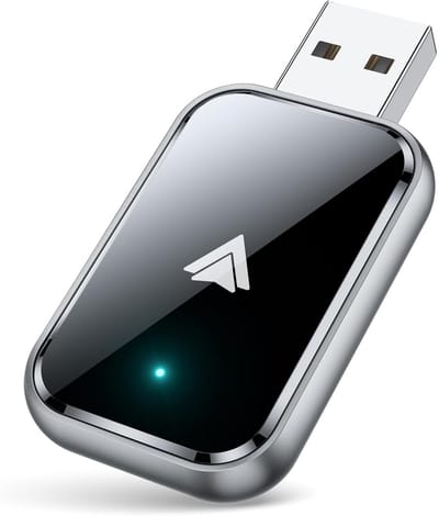 TOVBMUP Android Auto Draadloze Adapter - Wireless Autokitsysteem - 5.4x2.8cm USB-A/USB-C - Dubbele Frequentie Wi-Fi voor Snelle Stabiele Verbinding - Plug en Play met Automatisch Herstarten - Geschikt voor Android Auto Gebruik in Auto - ABS Materiaal
