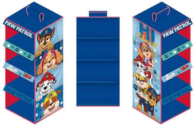 Paw Patrol Opbergmeubel Kinderen - Hoogwaardig en Stevig Karton - Opvouwbaar - Ruimtebesparend - Lichtgewicht en Ophangbaar (29x28x71 cm)
