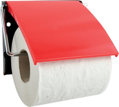 MSV Toiletrolhouder Rood – Toiletpapierhouder voor Wandmontage – WC Papierhouder 13 x 15 x 11,5 cm – Stijlvolle WC Rol Dispenser