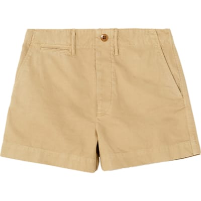 RE/DONE 90s Trouser Short Washed Khaki Maat: 31 | Korte Broeken Outlet | Dames | Beige