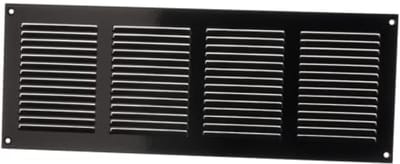 Ventilatierooster met Insectenwering voor Afvoer- en Toevoerlucht - 400 x 150 mm - Zwart