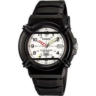 Casio YOUTH serie-schijf drie wijzers lichtgewicht anti-botsingsontwerp veelzijdig trendy retro eenvoudig klassiek wijzer datumweergave waterdicht HDA-600B-7B wit