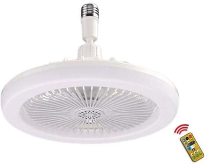 fan-22,5 x 11,5 cm LED-plafondventilator met afstandsbediening, geschikt voor de slaapkamer.