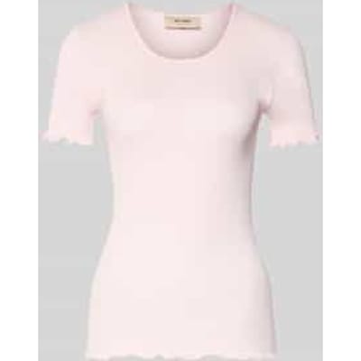 T-shirt met Ribstructuur Model 'Elaine'
