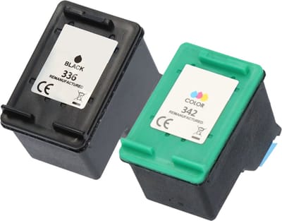 Huismerk geschikt voor HP 336 / 342 Inktcartridges - 2 Inktpatronen - Geschikt voor DeskJet 5420 - 5440 - Photosmart C3170 - C3180 - C3185 - C3190 - PSC 1507 - 1513S