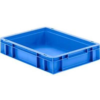 Eurobox serie EF 4080 - gemaakt van PP - inhoud 7,4 liter-  gesloten wanden - bodemgreep - blauw