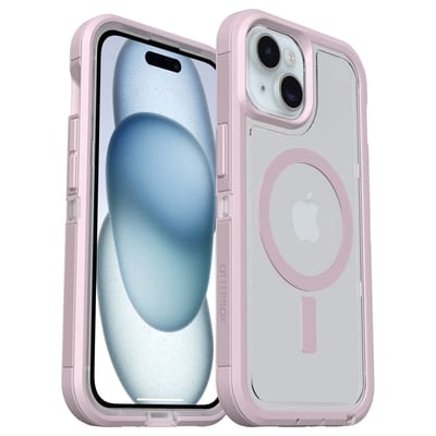 OtterBox Defender XT Hoesje Geschikt voor Apple iPhone 17e/16e/15/14/13 - Back Cover Compatibel met MagSafe / Qi2 - Transparant Paars