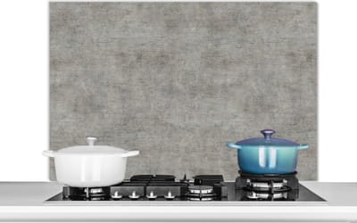 Spatscherm keuken 100x65 cm - Kookplaat achterwand Beton - Muur - Patronen - Muurbeschermer - Spatwand fornuis - Hoogwaardig aluminium