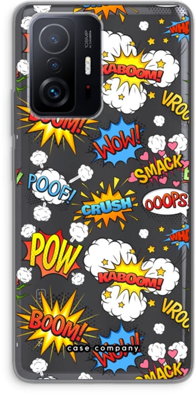 Case Company® - Hoesje geschikt voor Xiaomi 11T hoesje - Pow Smack - Soft Cover Telefoonhoesje - Bescherming aan alle Kanten en Schermrand