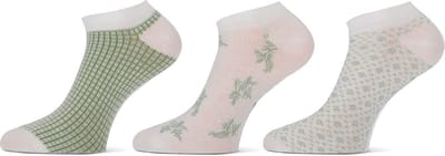 Teckel - 3 Paar - Korte Dames Sokken - Maat 36/42 - Sneakersokken - Ferns - 3 Pack - 72% Katoen