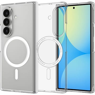 Spigen | Hoesje Geschikt voor Samsung Galaxy Z Fold 8 | Air Skin | Back Cover | met MagFit | Clear Wit