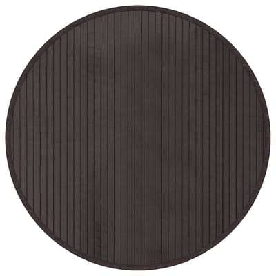 vidaXL - Vloerkleed - rond - 60 - cm - bamboe - donkerbruin