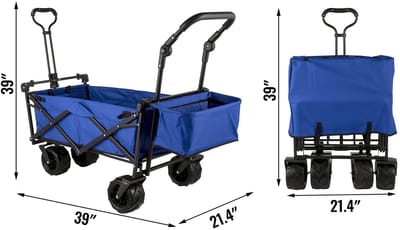 Opvouwbare Tuinwagen - Tuinwagen - Bolderkar - Kruiwagen - Kar - Bolderwagen - Transportkar - Tuinkar - Tuintrolley - Tuin - Huis - Trolley - Kamperen - Survival - Outside - Strandwagen