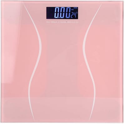 Dailygoody - Digitale Weegschaal - Badkamerweegschaal - LCD-achtergrondverlichting - Roze - Elektronische weegschaal - Geschikt voor thuis en sports