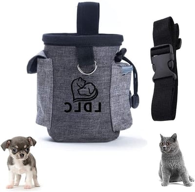 Hondentas voor Wandelen en Training, Handige Pouch voor Hondensnoepjes en Speelgoed, Inclusief Heup- en Schouderriem met Afvalzakdispenser