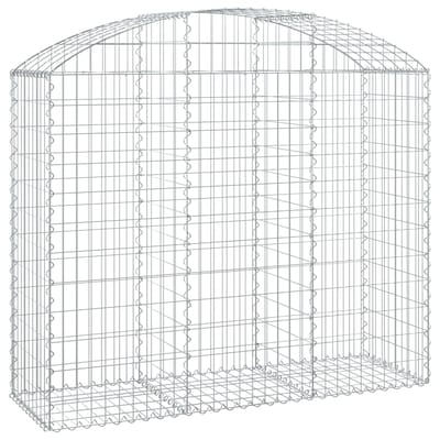 vidaXL - Schanskorf - gewelfd - 150x50x120/140 - cm - gegalvaniseerd - ijzer