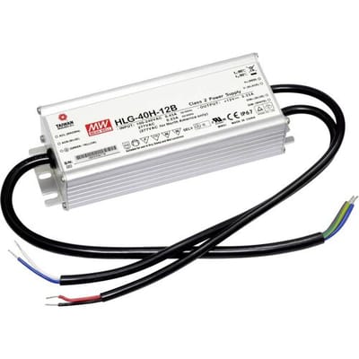 MW Mean Well MEAN WELL HLG-40H-24B LED-driver, LED-transformator Constante spanning, Constante stroomsterkte 40 W 1.67 A 14.4 - 24 V/DC Dimbaar,