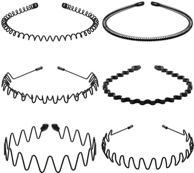 EXCITAT Haarband - Diadeem - Haaraccessoires - Diadeem dames - Sport haarband Volwassenen - Unisex vrouwen en mannen - Set van 6