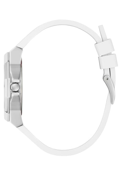 Guess Maribel Quartz Analoog Horloge Wit En Roze Behuizing: 100% Roestvrij Staal| Armband: Siliconen 38 mm U1482L1M, U1482L2M, U1483L4M