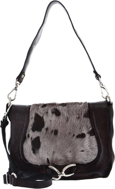 CAMPOMAGGI Schoudertas Nemesi Crossbody Bag Bianco + Beige + T / Moro Bruine