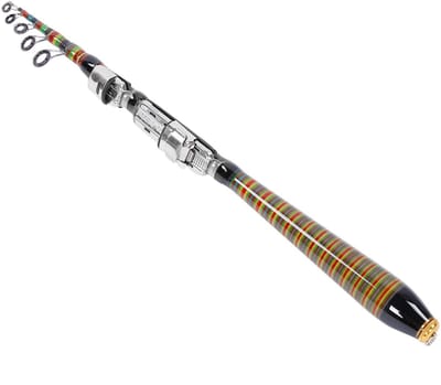 Dailygoods- Telescopische Hengel Koolstofvezel - 1,2 m/1,5 m/1,8 m/2,1 m/2,4 m - Lichtgewicht - Draagbaar - Ergonomisch - Geschikt voor vissersliefhebbers - Visserijhengel