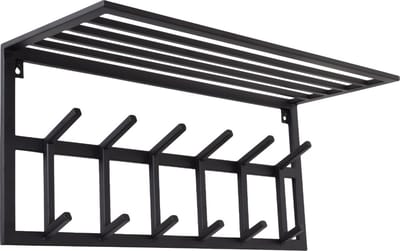 LOFT42 Kapstok Jaimy - Zwart – Metaal – 6 dubbele haken - 80x35x30